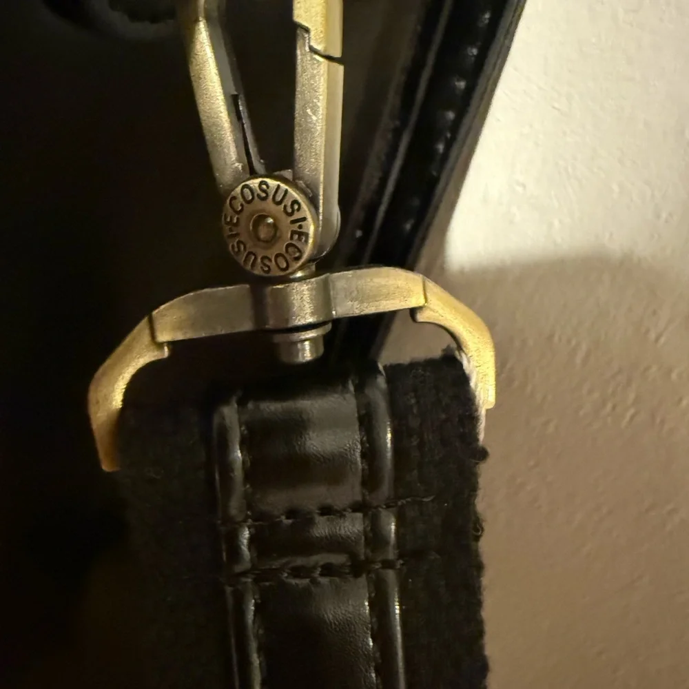 Crystal Bell Black and Brown Laptop Satchel Bag